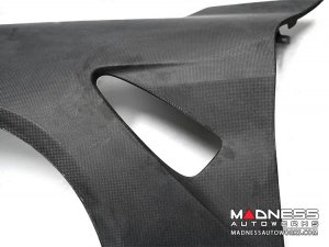 Alfa Romeo Giulia GTAm Style Front Fenders - Carbon Fiber - Raw Finish
